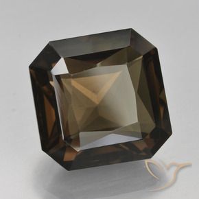 Quartzo Fumê Umber Brown Natural 9.11ct, Corte Octógono / Esmeralda, VVS