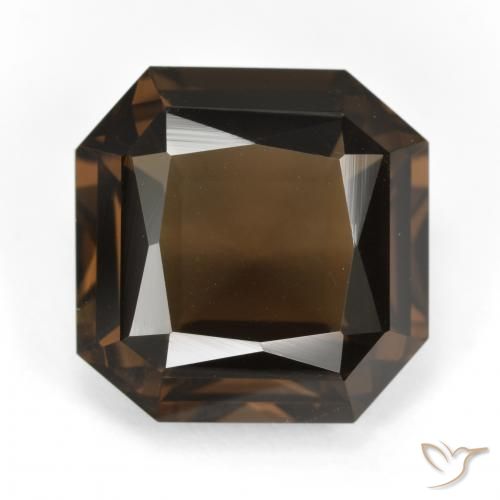 9.16ct Natural Chocolate marrom Quartzo Fumê, Corte Esmeralda, VVS