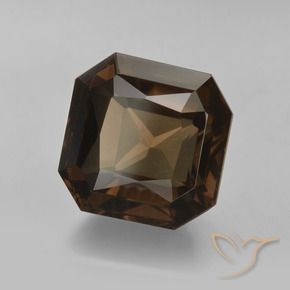 Quartzo Fumê Umber Brown Natural 6.35ct, Corte Octógono / Esmeralda, VVS