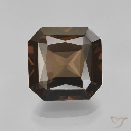 6.55ct Natural Umber Brown Quartzo Fumê, Corte Esmeralda, VVS
