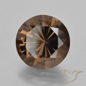 Quartzo Fumê Hickory Brown Natural 5.85ct, Redondo, VVS