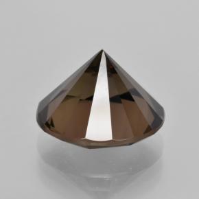 Quartzo fumê marrom natural 6,57ct, corte redondo, VVS