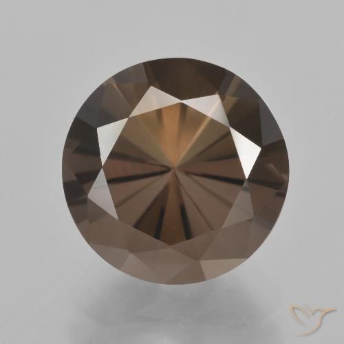 Quartzo Fumê Umber Brown Natural 6.93ct, Corte Redondo, VVS