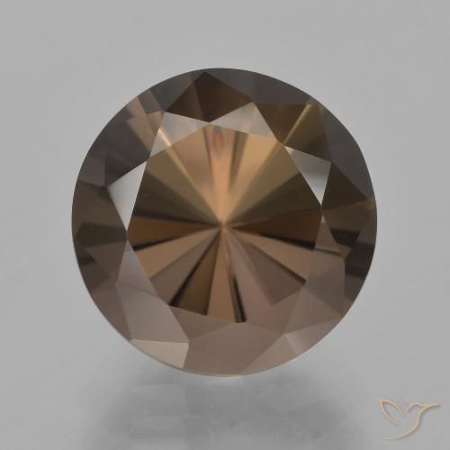 7.57ct Natural Castanho médio Quartzo Fumê, Redondo, VVS
