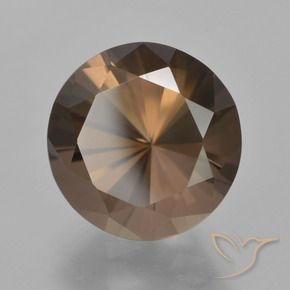 Quartzo Fumê Castanho médio Natural 7.57ct, Redondo, VVS