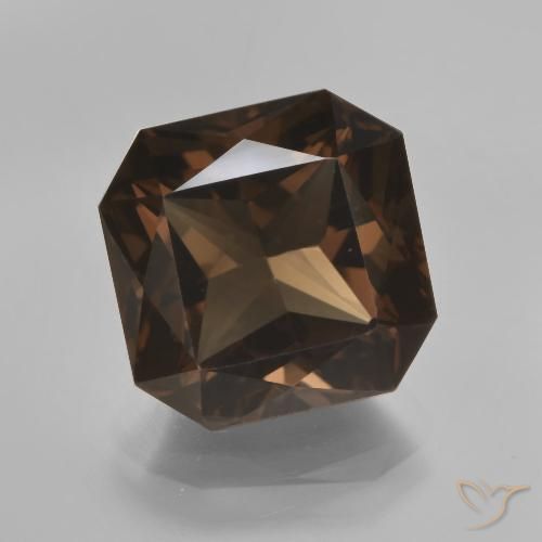 7.15ct Natural Castanho médio Quartzo Fumê, Corte Esmeralda, VVS