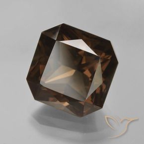Quartzo Fumê Castanho médio Natural 7.15ct, Corte Octógono / Esmeralda, VVS