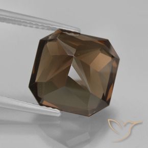 Quartzo Fumê Castanho médio Natural 7.15ct, Corte Octógono / Esmeralda, VVS