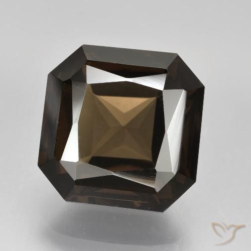 7.63ct Natural Umber Brown Quartzo Fumê, Corte Esmeralda, VVS-VS