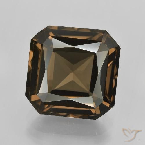 10.22ct Natural Castanho Médio-Claro Quartzo Fumê, Corte Esmeralda, VVS
