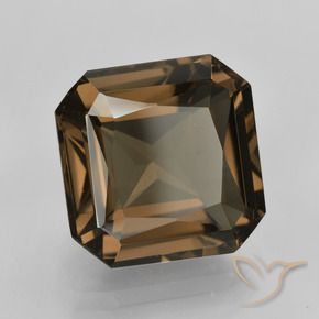 Quartzo Fumê Castanho Médio-Claro Natural 10.22ct, Corte Octógono / Esmeralda, VVS