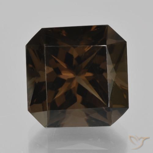 10.15ct Natural Umber Brown Quartzo Fumê, Corte Esmeralda, VVS-VS