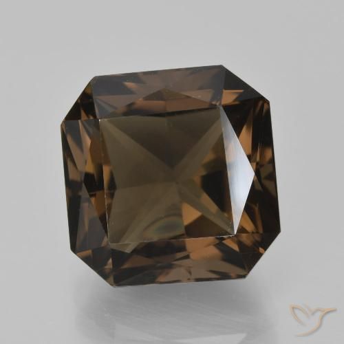 10.23ct Natural Chocolate marrom Quartzo Fumê, Corte Esmeralda, VVS-VS