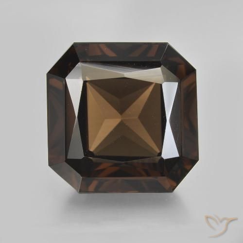 11.09ct Natural Marrom Quartzo Fumê, Corte Esmeralda, VVS