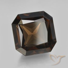 Quartzo Fumê Marrom Natural 11.09ct, Corte Octógono / Esmeralda, VVS