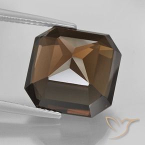 Quartzo Fumê Marrom Natural 11.09ct, Corte Octógono / Esmeralda, VVS