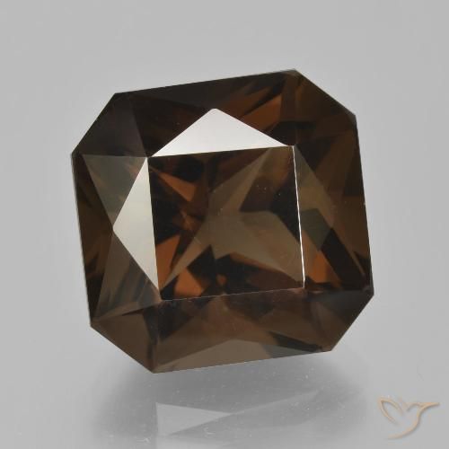 11.03ct Natural Marrom Quartzo Fumê, Corte Esmeralda, VVS