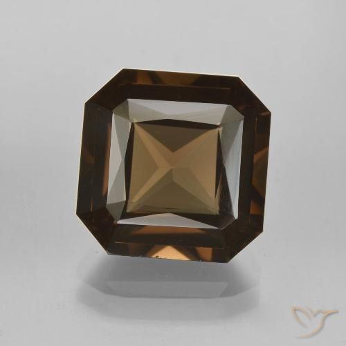 6.62ct Natural Marrom escuro Quartzo Fumê, Corte Esmeralda, VVS-VS
