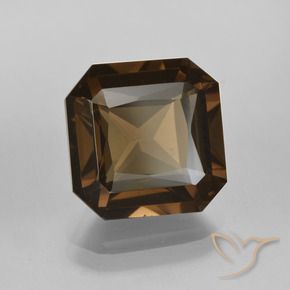 Quartzo Fumê Marrom escuro Natural 6.62ct, Corte Octógono / Esmeralda, VVS-VS