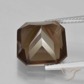 Quartzo Fumê Castanho médio Natural 7.50ct, Corte Octógono / Esmeralda, VS