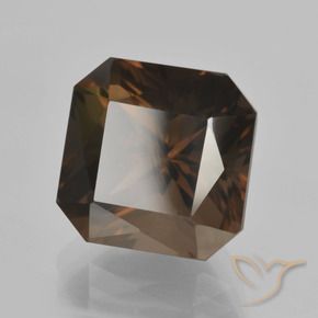 Quartzo Fumê Azul escuro Natural 8.07ct, Corte Octógono / Esmeralda, VVS