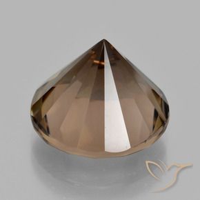 Quartzo Fumê Marrom escuro Natural 9.31ct, Redondo, VVS