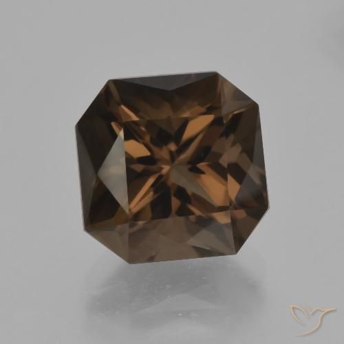 5.46ct Natural Umber Brown Quartzo Fumê, Corte Esmeralda, VVS-VS