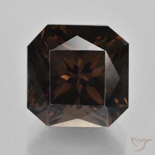 12.53ct Natural Chocolate marrom Quartzo Fumê, Corte Esmeralda, VVS