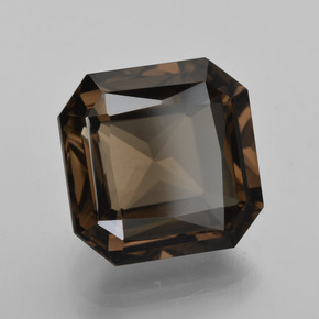 Quartzo Fumê Marrom escuro Natural 7.19ct, Corte Esmeralda, VVS