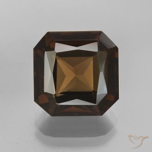 7.63ct Natural Umber Brown Quartzo Fumê, Corte Esmeralda, VVS
