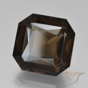 Quartzo Fumê Azul escuro Natural 7.81ct, Corte Octógono / Esmeralda, VVS