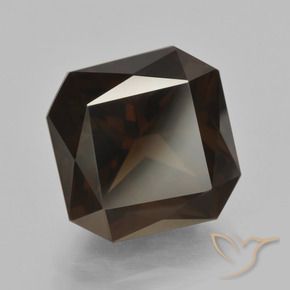 Quartzo Fumê Marrom Chocolate Profundo Natural 8.35ct, Corte Octógono / Esmeralda, VVS