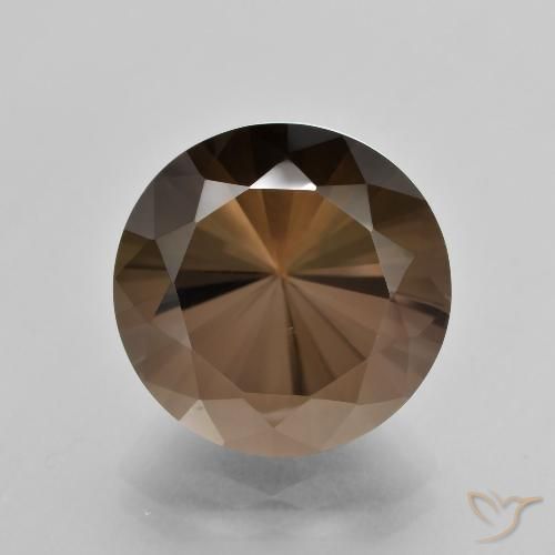 11.32ct Natural Castanho médio Quartzo Fumê, Redondo, VVS