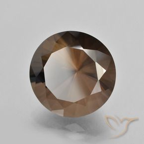Quartzo Fumê Castanho médio Natural 11.32ct, Redondo, VVS