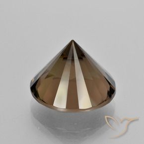 Quartzo Fumê Castanho médio Natural 11.32ct, Redondo, VVS