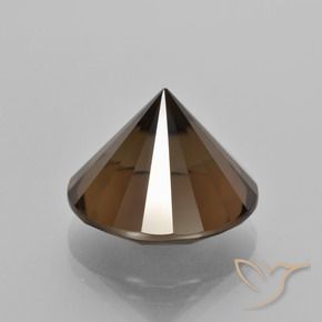 Quartzo Fumê Chocolate marrom Natural 10.65ct, Redondo, VVS
