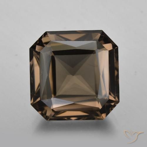 9.83ct Natural Chocolate marrom Quartzo Fumê, Corte Esmeralda, VVS-VS