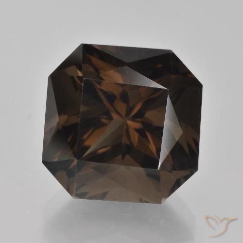 9.24ct Natural Umber Brown Quartzo Fumê, Corte Esmeralda, VVS