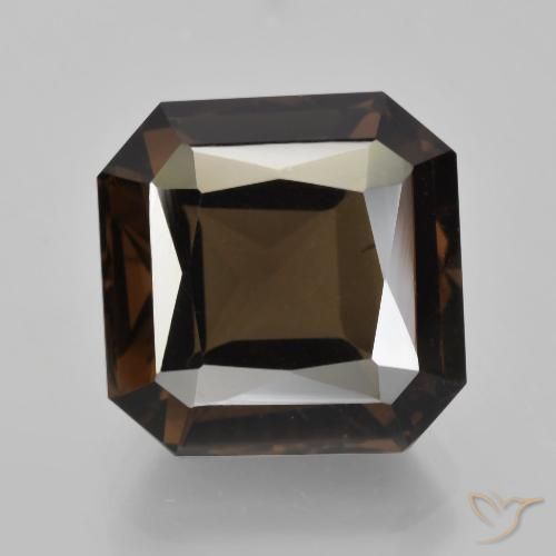 9.19ct Natural Azul escuro Quartzo Fumê, Corte Esmeralda, VVS-VS