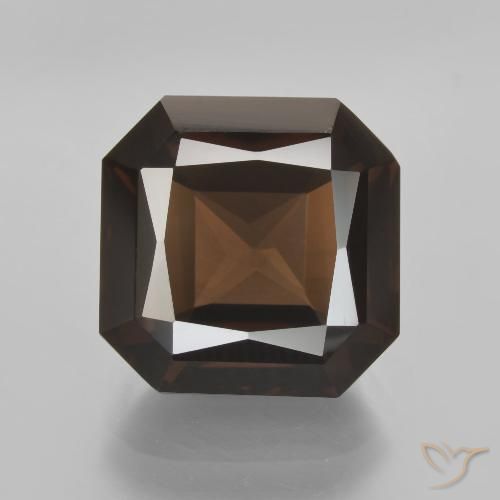 9.17ct Natural Marrom Quartzo Fumê, Corte Esmeralda, VVS-VS