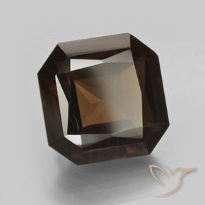Quartzo Fumê Marrom Natural 9.17ct, Corte Octógono / Esmeralda, VVS-VS
