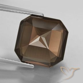 Quartzo Fumê Marrom Natural 9.17ct, Corte Octógono / Esmeralda, VVS-VS
