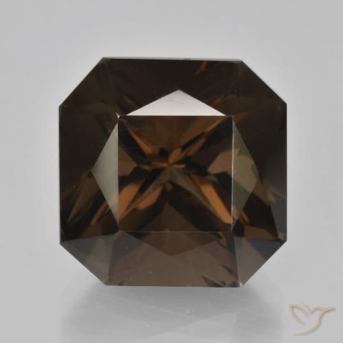 10.05ct Natural Umber Brown Quartzo Fumê, Corte Esmeralda, VVS