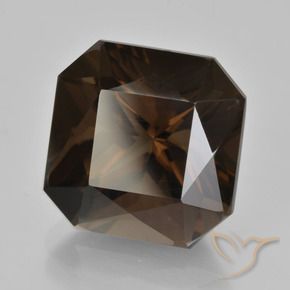 Quartzo Fumê Umber Brown Natural 10.05ct, Corte Octógono / Esmeralda, VVS