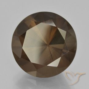Quartzo Fumê Hickory Brown Natural 9.79ct, Redondo, VVS