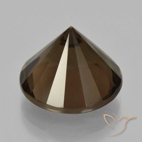 Quartzo Fumê Hickory Brown Natural 9.79ct, Redondo, VVS