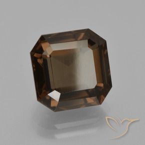 Quartzo Fumê Hickory Brown Natural 5.10ct, Corte Octógono / Esmeralda, VS