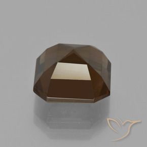 Quartzo Fumê Hickory Brown Natural 5.10ct, Corte Octógono / Esmeralda, VS