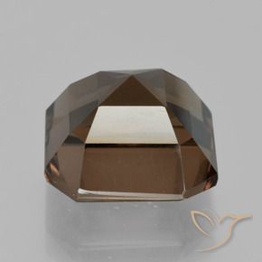 Quartzo Fumê Marrom avermelhado Natural 6.42ct, Corte Octógono / Esmeralda, VVS-VS