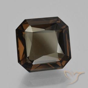 Quartzo Fumê Castanho médio Natural 5.07ct, Corte Octógono / Esmeralda, VS